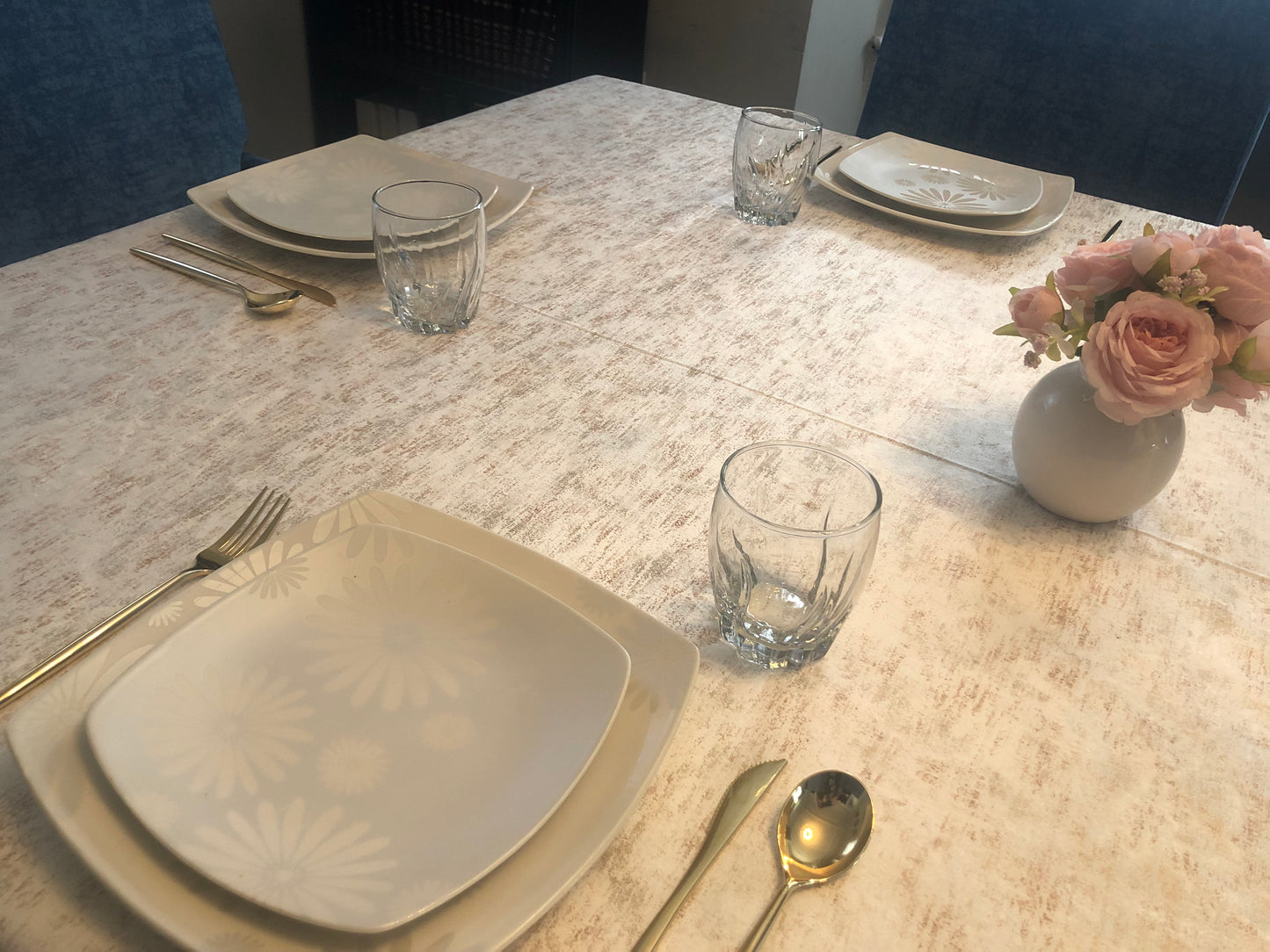 Metallic Velvet Tablecloth